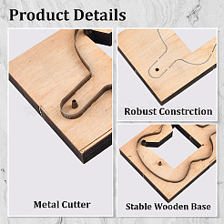 Moule de découpe en cuir pour sac à clés rectangulaire en bois et en acier au carbone&nbsp;DIY-WH20055-016C