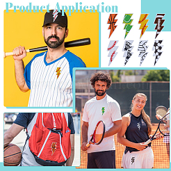 16 Stück 8 Stile Sportthema Polyester-Aufnäher zum Aufbügeln/Aufnähen&nbsp;PATC-FG0003-17