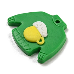 Handgefertigte Anhänger aus Polymer-Ton zum St. Patrick's Day&nbsp;CLAY-E008-02B