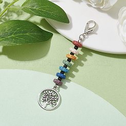Décorations pendentif en alliage de style tibétain arbre de vie&nbsp;HJEW-JM01662