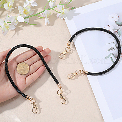 2 asa redonda para bolso con cordón de aleación y rhinestone&nbsp;AJEW-PH0007-73B