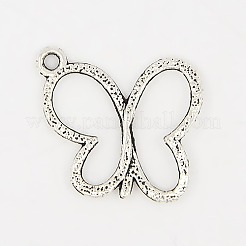 Tibetischer stil Aluminium Anhänger & Charms&nbsp;TIBEP-13546-AS-RS