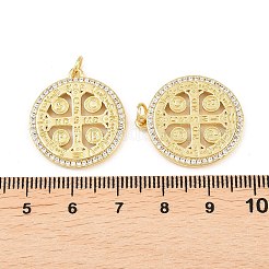Colgante micropavé cubic zirconia de latón&nbsp;KK-E091-08G