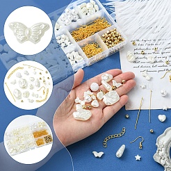 DIY-Sets zum Herstellen von Ohrringen aus Kunstperlen aus Messing und ABS-Kunststoff&nbsp;DIY-FS0007-97