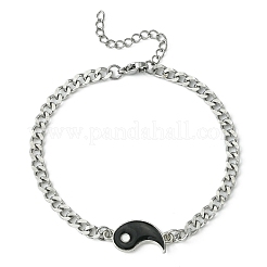 2-teiliges Yin-Yang-Legierungs-Magnet-Paar-Armband-Set&nbsp;BJEW-TA00293