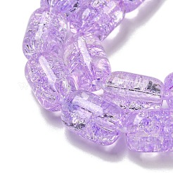 Transparentes craquements perles de verre brins&nbsp;X-GLAA-NH0001-04F
