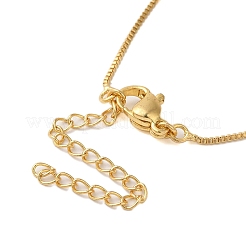 Collane con pendente in ottone con zirconi trasparenti da donna&nbsp;NJEW-S429-04G-01