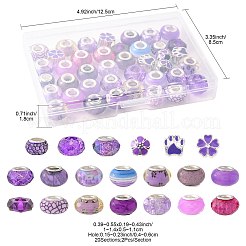 40 pz 20 stili fai da te kit di perline rondelle europee&nbsp;DIY-FS0009-85