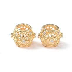 Messing Mikro ebnen Zirkonia European Beads&nbsp;KK-I702-37G