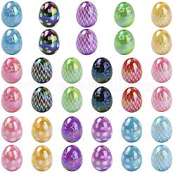24 Stück 3 Stile UV-Beschichtung undurchsichtige Acrylperlen&nbsp;OACR-FS0002-63