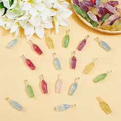 60 Stück 6 Farben Dummy-Flasche transparent Harz Cabochon&nbsp;RESI-SC0036-42
