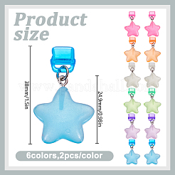 12 pz 6 tappi antipolvere in plastica per cellulari&nbsp;HJEW-DR00270