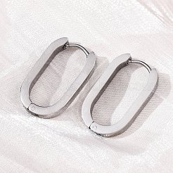 Boucles d'oreilles créoles en acier inoxydable 304 résistant au ternissement&nbsp;STAS-H156-11C-P