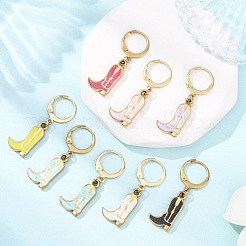 Anillos marcadores de puntadas de tejido esmaltados de acero inoxidable 304&nbsp;HJEW-JM04374