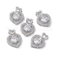 Pendentifs en laiton zircon cubique clair&nbsp;KK-E068-VA121-1