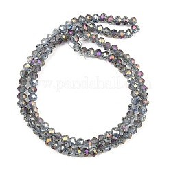 Galvanisieren transparente Glasperlen Stränge&nbsp;EGLA-A034-T4mm-G05