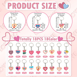 18 stücke 18 arten valentinstag pvc schlüsselanhänger&nbsp;KEYC-TA0001-56
