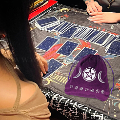 2 x Aufbewahrungsbeutel mit Kordelzug für Tarotkarten aus Samt.&nbsp;ABAG-CN0001-67