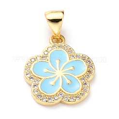 Colgante micropavé cubic zirconia de latón&nbsp;ZIRC-H120-02B-G