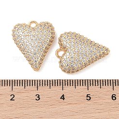 Messing micro pave klare zirkonia anhänger&nbsp;KK-S388-01G-04