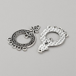 Impostazioni di strass per connettori Aolly in zinco stile tibetano&nbsp;FIND-WH0152-305C
