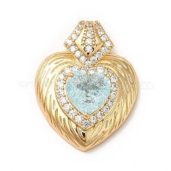 Placage en rack pendentifs en laiton et strass&nbsp;KK-H438-07G-02