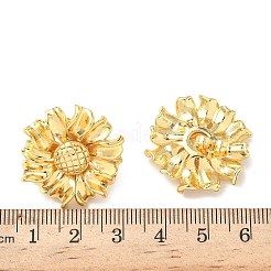 Aretes de latón con forma de girasol&nbsp;EJEW-F389-08G