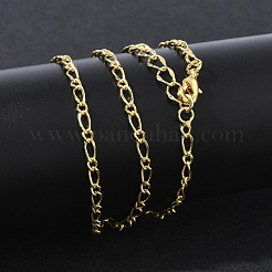 Colliers à chaîne figaro en laiton de 2.5 mm pour femmes&nbsp;KK-CBA4FD4-11G