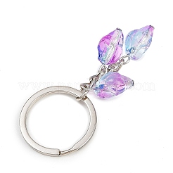 7 transparente Schlüsselanhänger aus Glas mit Sprühfarbe&nbsp;KEYC-JKC01391