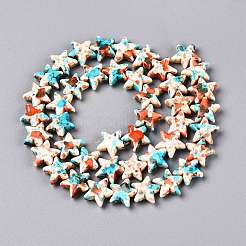 Chapelets de perles en turquoise synthétique peinte par pulvérisation&nbsp;UNKW-T001-11I