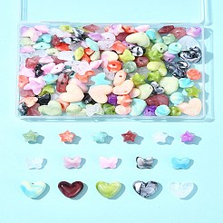 120 Stück 3 Stile Imitation Edelstein Acryl Perlen Sets&nbsp;OACR-FS0001-84