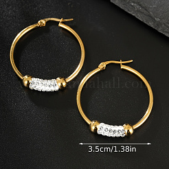 Pendientes de aro de acero inoxidable 201 modernos y elegantes.&nbsp;WO5064