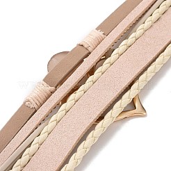 Kunstleder-Multi-Starnd-Armbänder&nbsp;BOHO-PW0001-039K