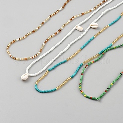 Hüftgürtel aus Kunststoff mit Kette aus Saatperlen-Perlen&nbsp;AJEW-WH20059-39A