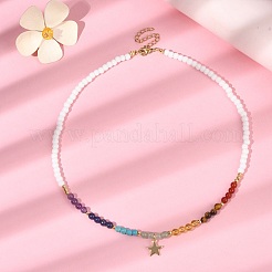 Collar con colgante de estrella de acero inoxidable 304&nbsp;NJEW-TA00102