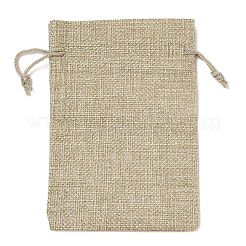 Bolsas de embalaje de arpillera impresas navideñas bolsas con cordón&nbsp;ABAG-Q053-02A-06