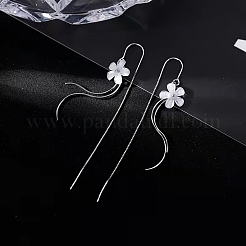 925 Sterling Silber Blumen Ohrstecker&nbsp;EJEW-P296-20P