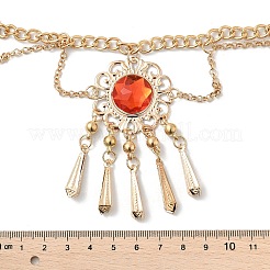 Gürtel aus Legierung mit Zirkonia und Glockenkette für Damen&nbsp;AJEW-D300-01G