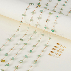 Kit fai da te per realizzare braccialetti/collane con perline in ottone&nbsp;DIY-GA0008-40