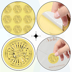 Bildaufkleber aus Goldfolienpapier&nbsp;STIC-WH0030-003