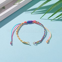 Fabrication de bracelet en cordon tressé en nylon réglable&nbsp;AJEW-JB00891-03