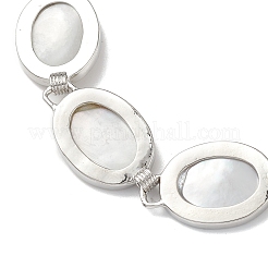 Naturweiße Muschel-Gliederkettenarmbänder&nbsp;BJEW-E077-02P-01