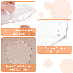 2/3/4/5/6-Zoll-Sechskant-Quiltvorlage&nbsp;TOOL-WH0002-44