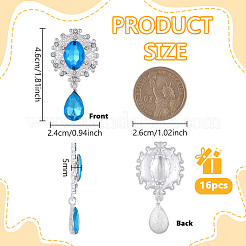 Cabujones de rhinestone de aleación 16pcs&nbsp;ALRI-FG0001-05C