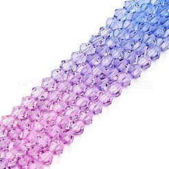 Perles de verre en fil de peinture cuite à dégradé de couleurs&nbsp;LS-DGLA-A039-T4mm-A019