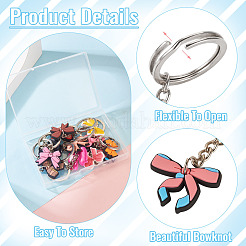 12 porte-clés nœud papillon en plastique PVC&nbsp;KEYC-TA0001-54