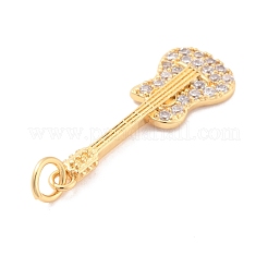 Pendentifs en zircone cubique micro-pavés en laiton écologiques&nbsp;KK-K268-23G