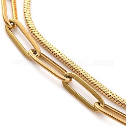 Mehrreihige Kettenarmbänder aus 304 Edelstahl&nbsp;BJEW-G711-03F-G