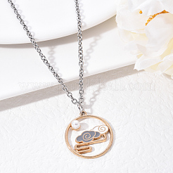 Colliers pendentifs en alliage de style chinois&nbsp;NJEW-YW0001-01