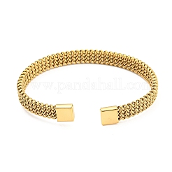 304 Edelstahl-Drahtgeflecht-Manschettenarmbänder für Damen&nbsp;LS-BJEW-D022-01A-G